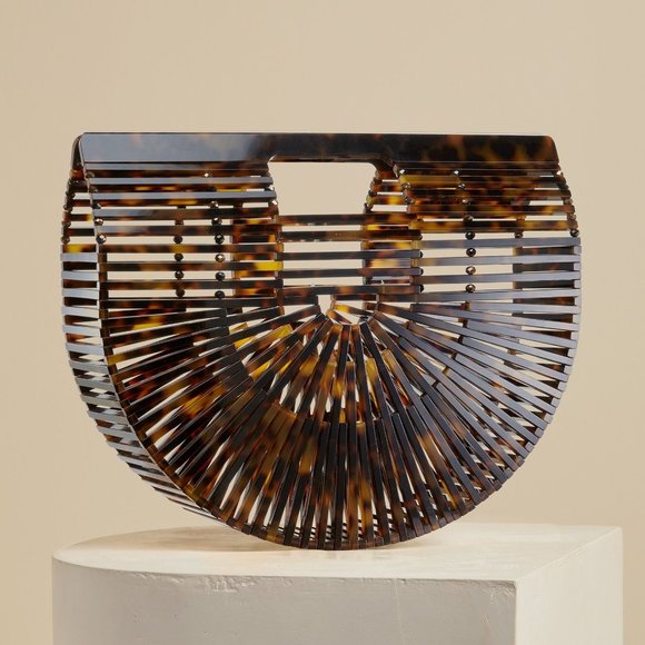 cult gaia Handbags - cult gaia - Small Acrylic Ark Bag, Tortois…